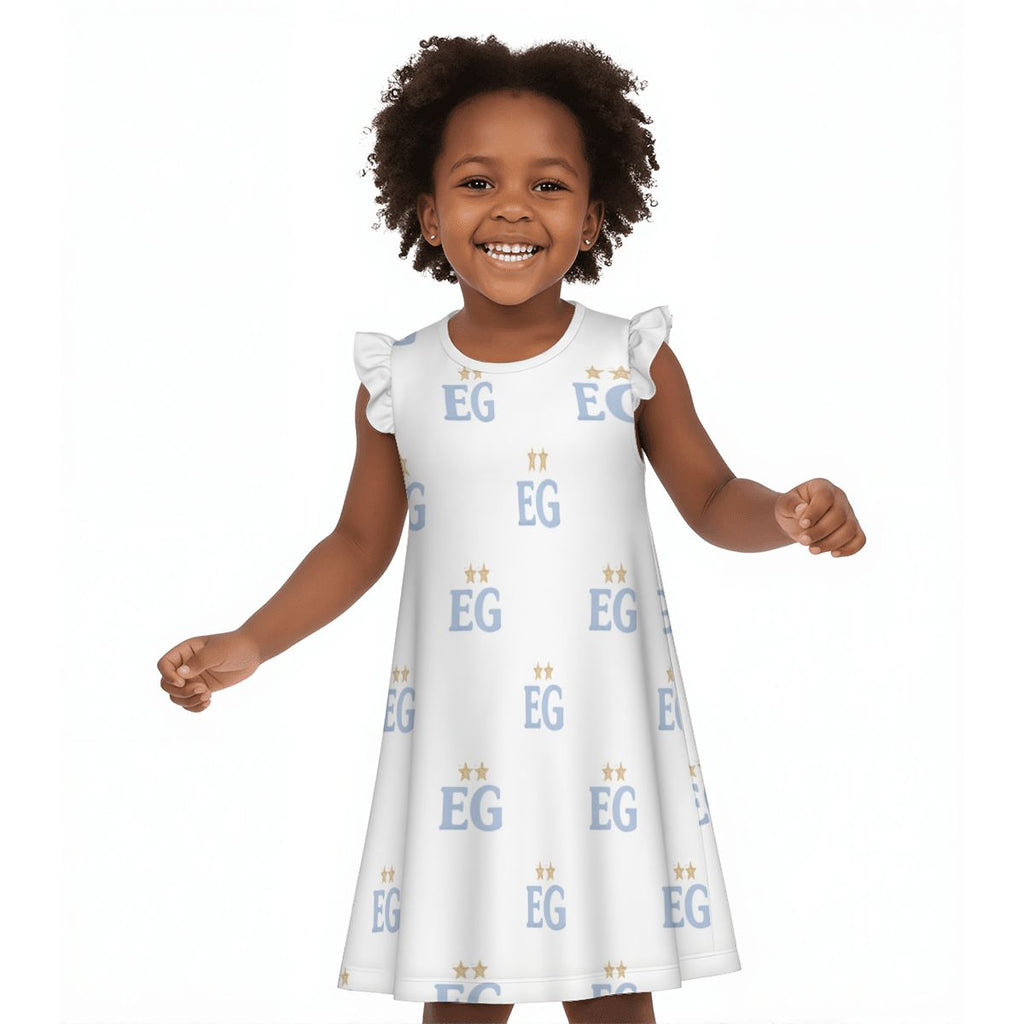 The baby blues girl's flutter dress