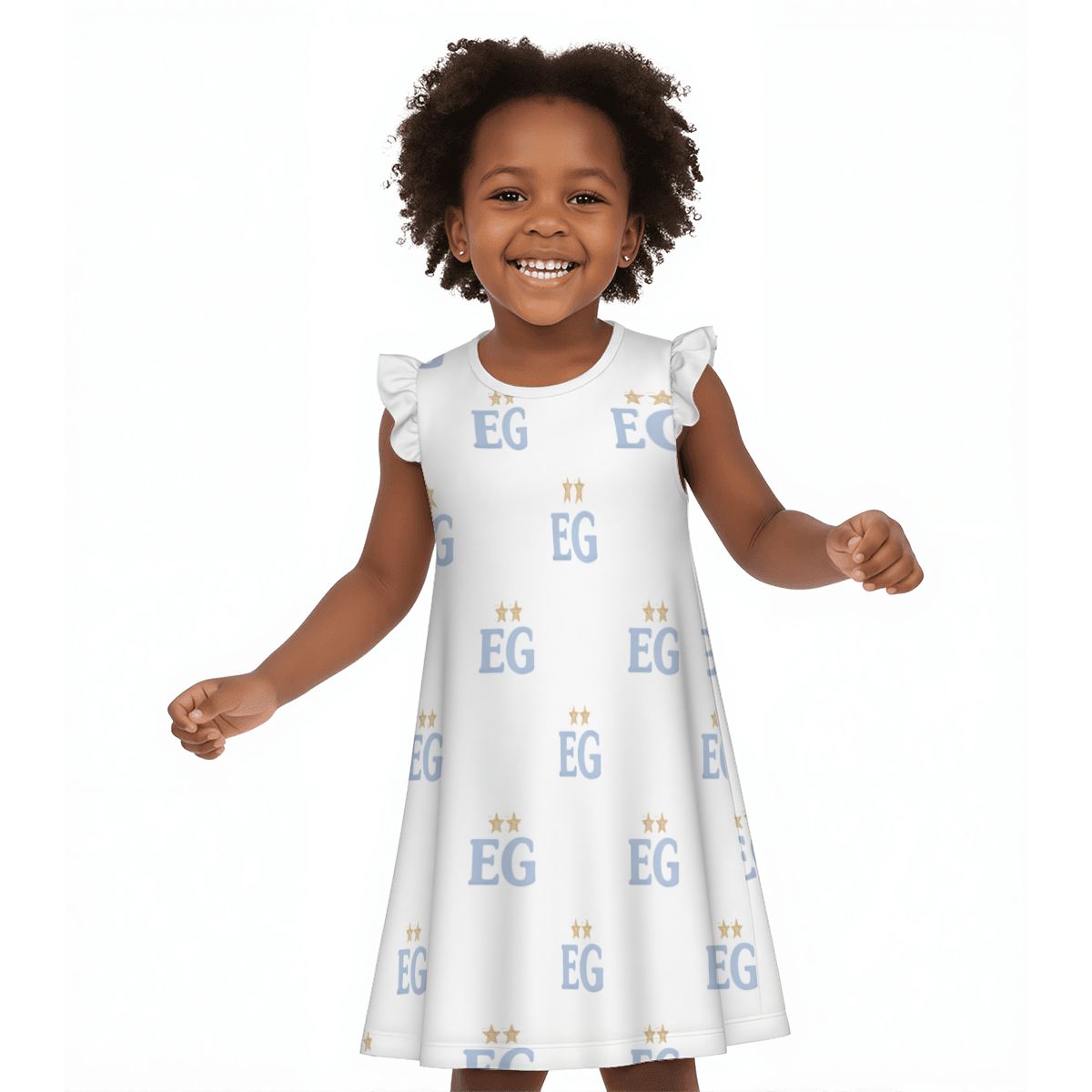 The baby blues girl's flutter dress