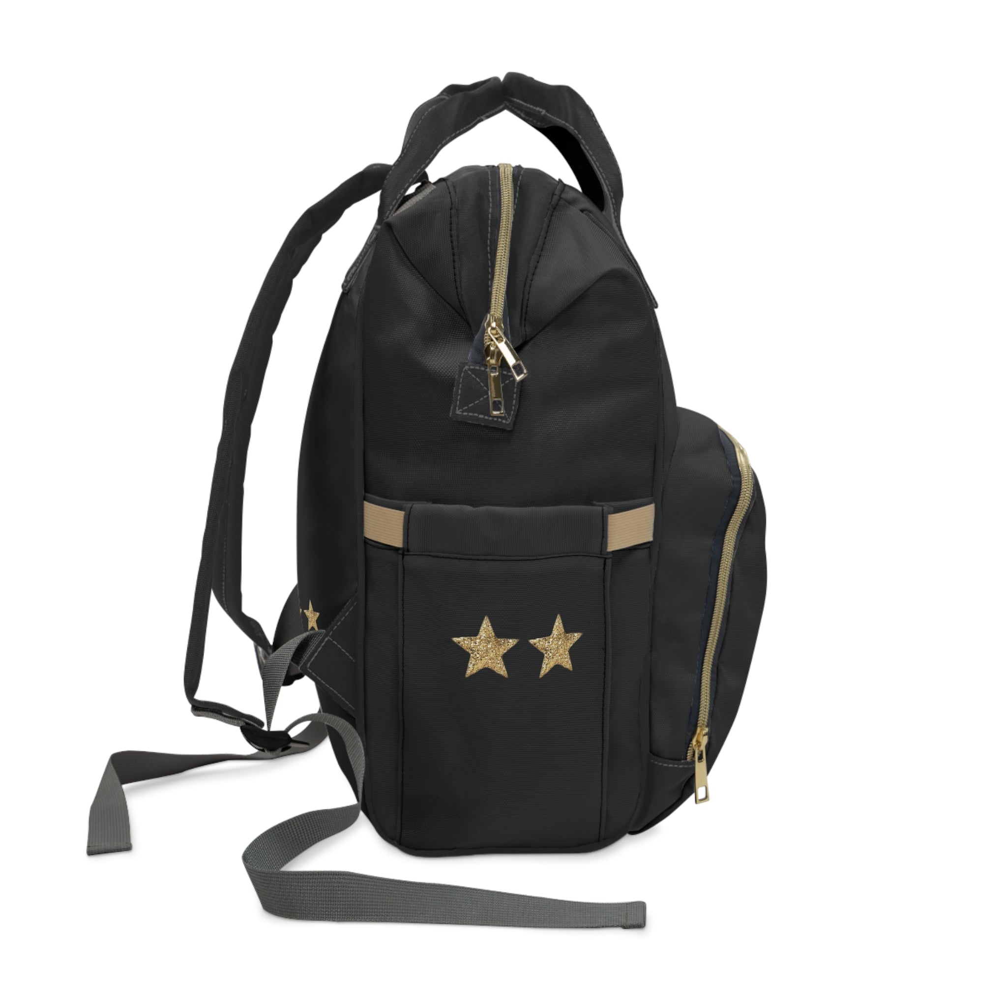 sacred hearts wickeltasche — Schwarz-Gold monogrammierte Babytasche (EG)