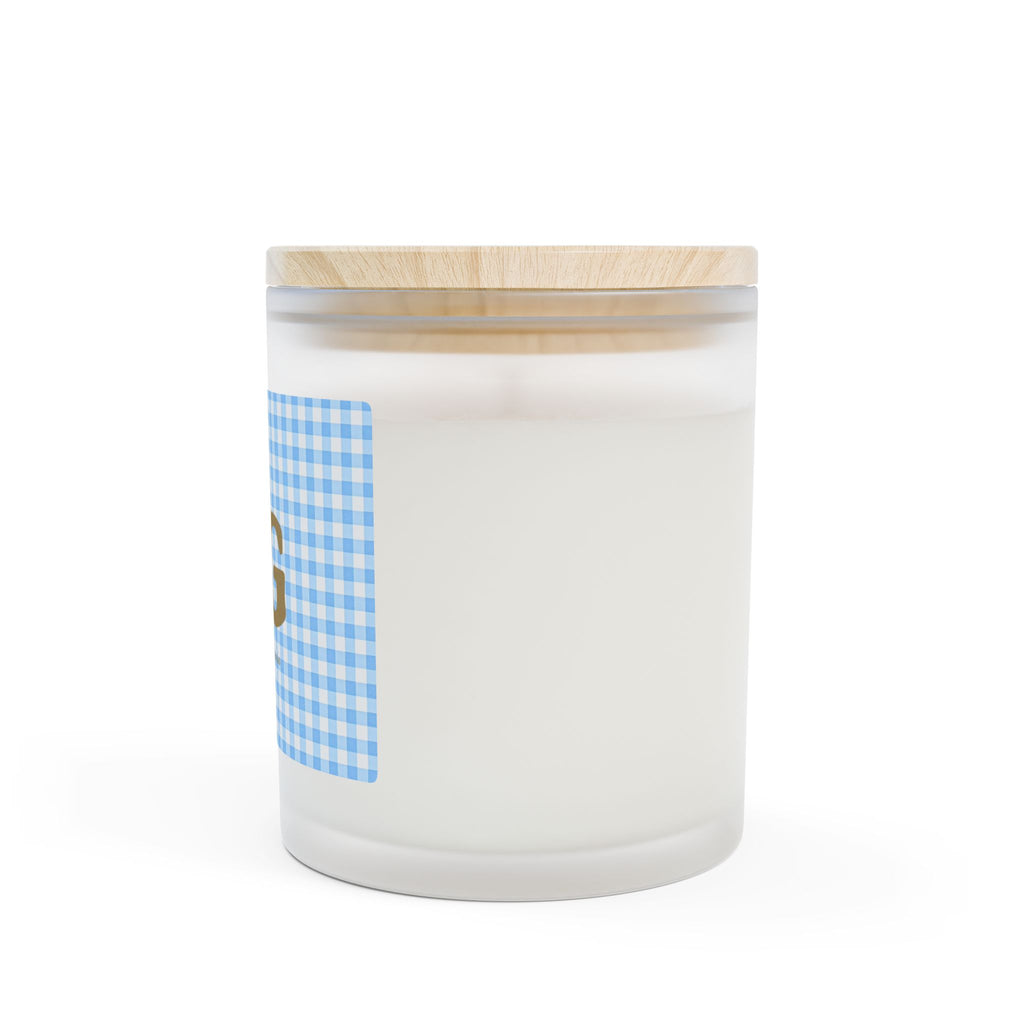 He's my little star Gingham Frosted Candle