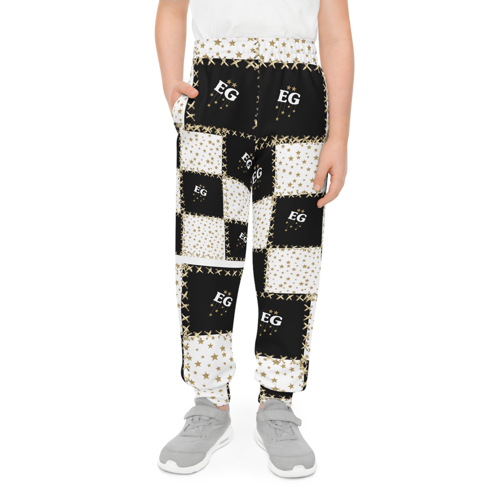 The quilted star youth Joggers