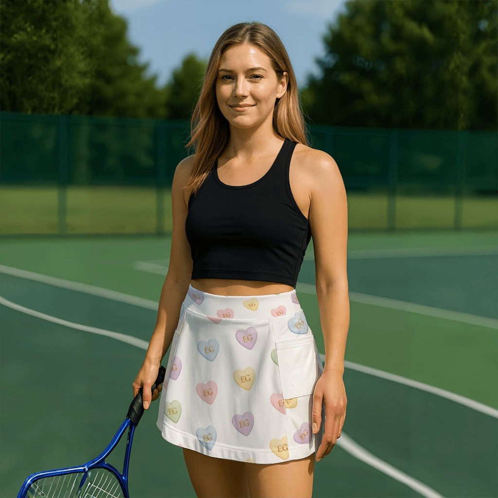 Candy Hearts Women's Tennis Skort