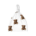 Kleiner brauner Bär Baby-Beanie mit Knoten