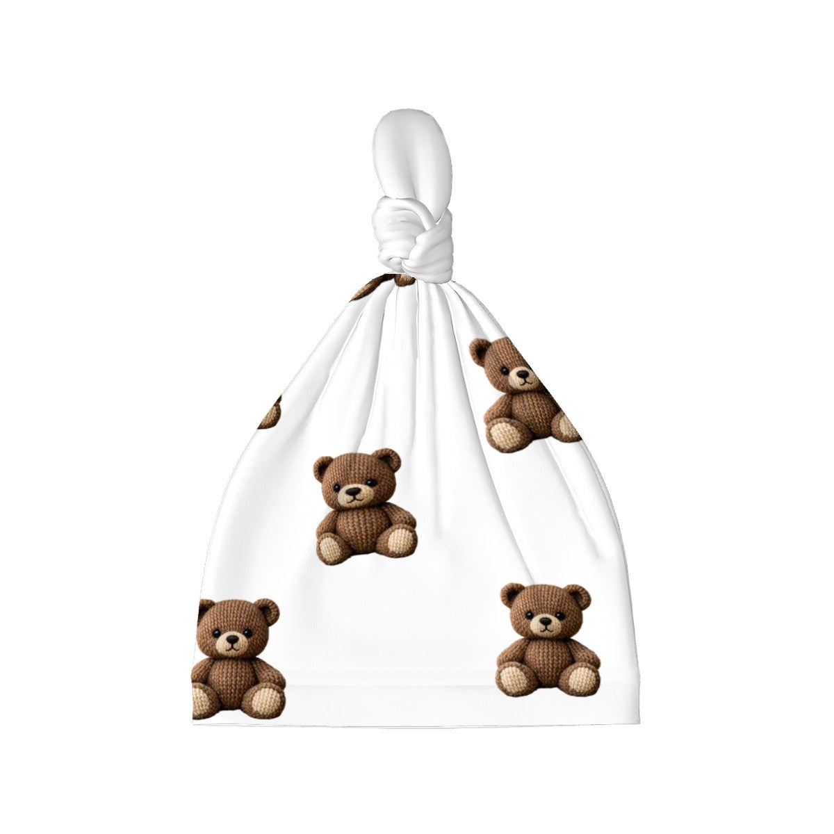 Kleiner brauner Bär Baby-Beanie mit Knoten