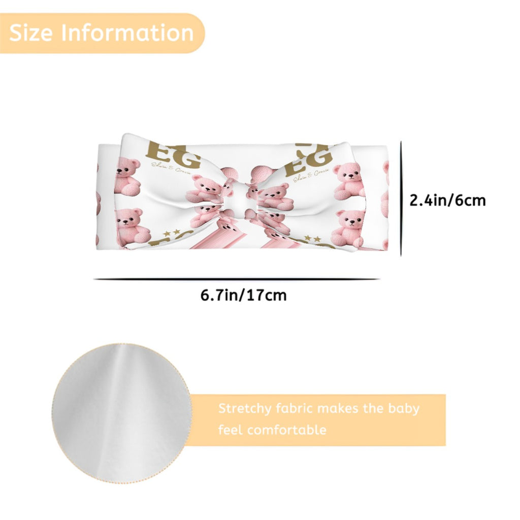 Little Pink bear Bowknot  Baby Headbands
