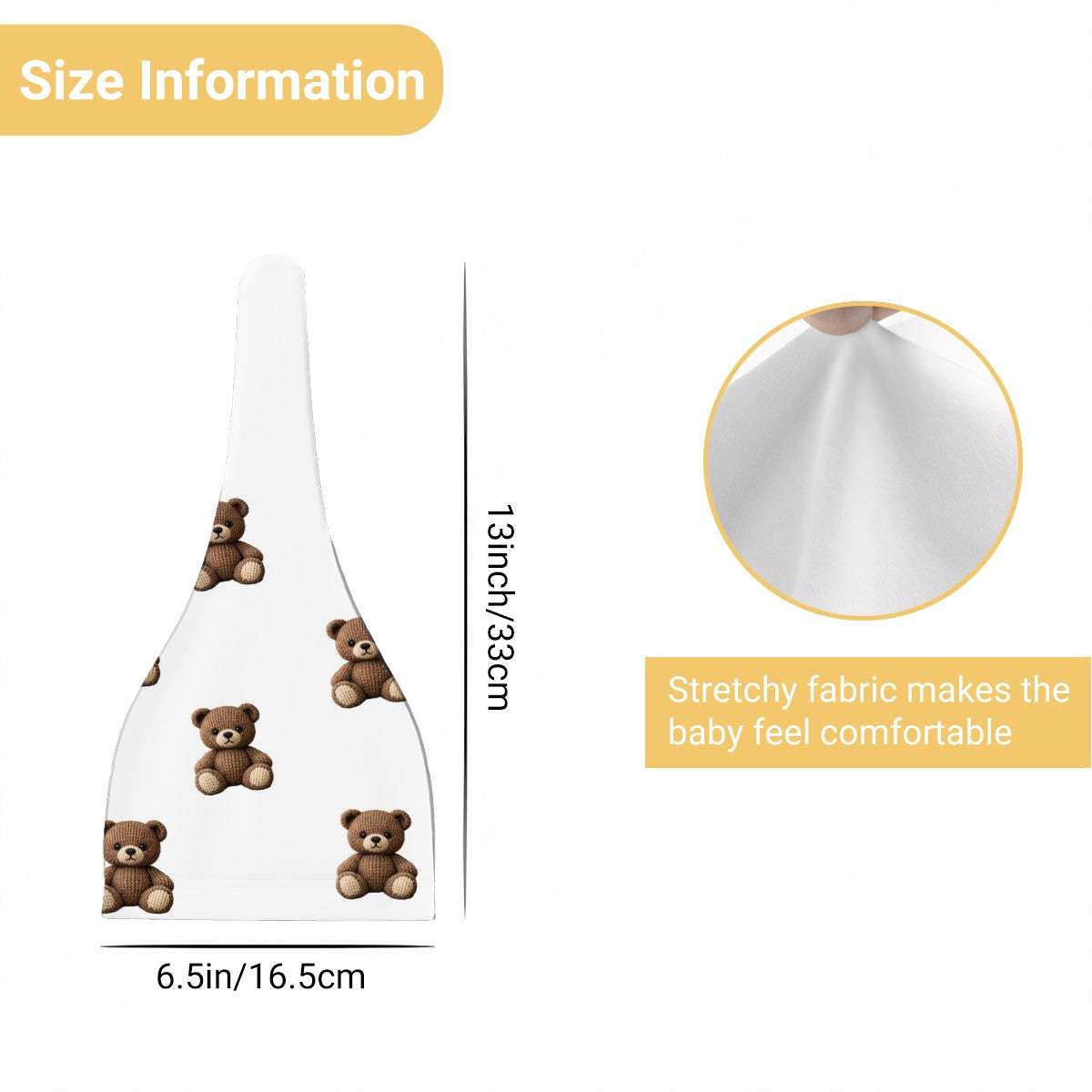 Kleiner brauner Bär Baby-Beanie mit Knoten
