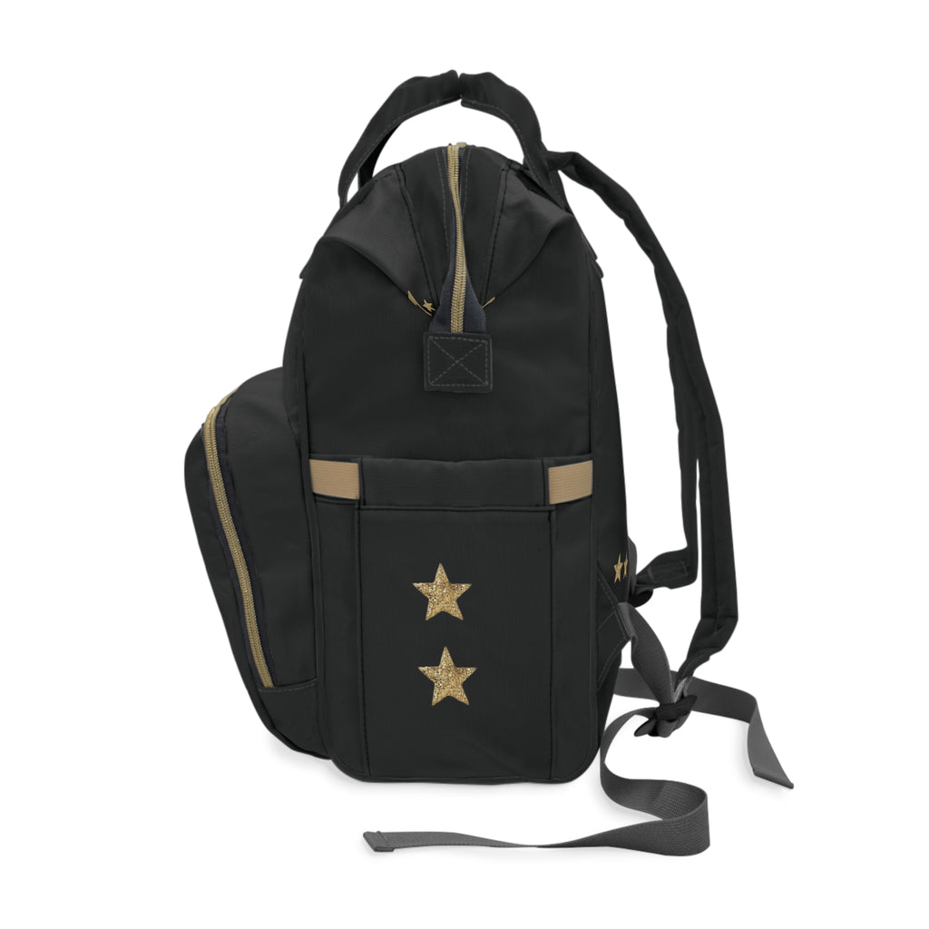sacred hearts wickeltasche — Schwarz-Gold monogrammierte Babytasche (EG)