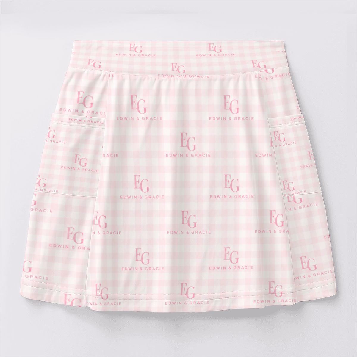 Pretty face pink women's tennis skort with pockets