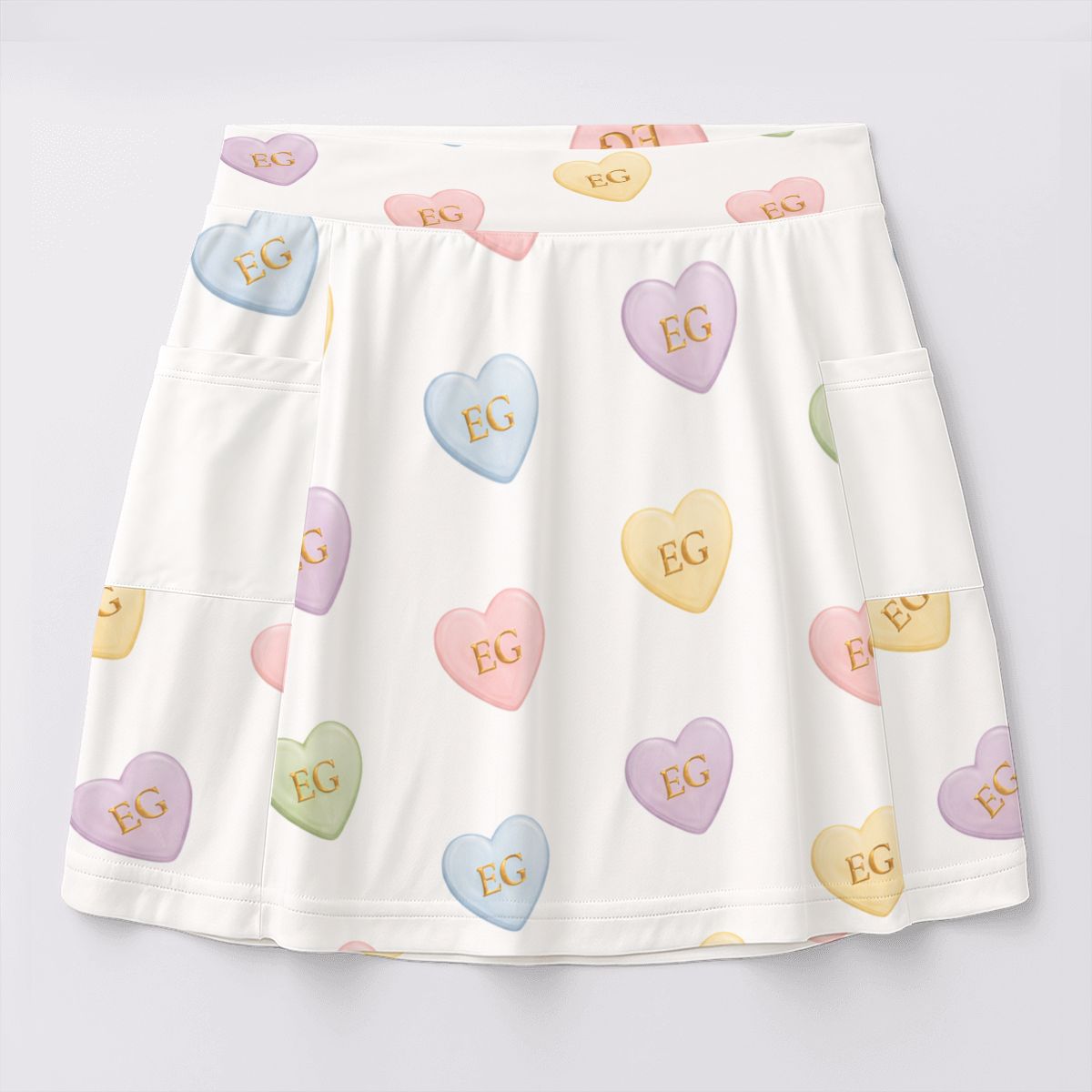 Candy Hearts Women's Tennis Skort