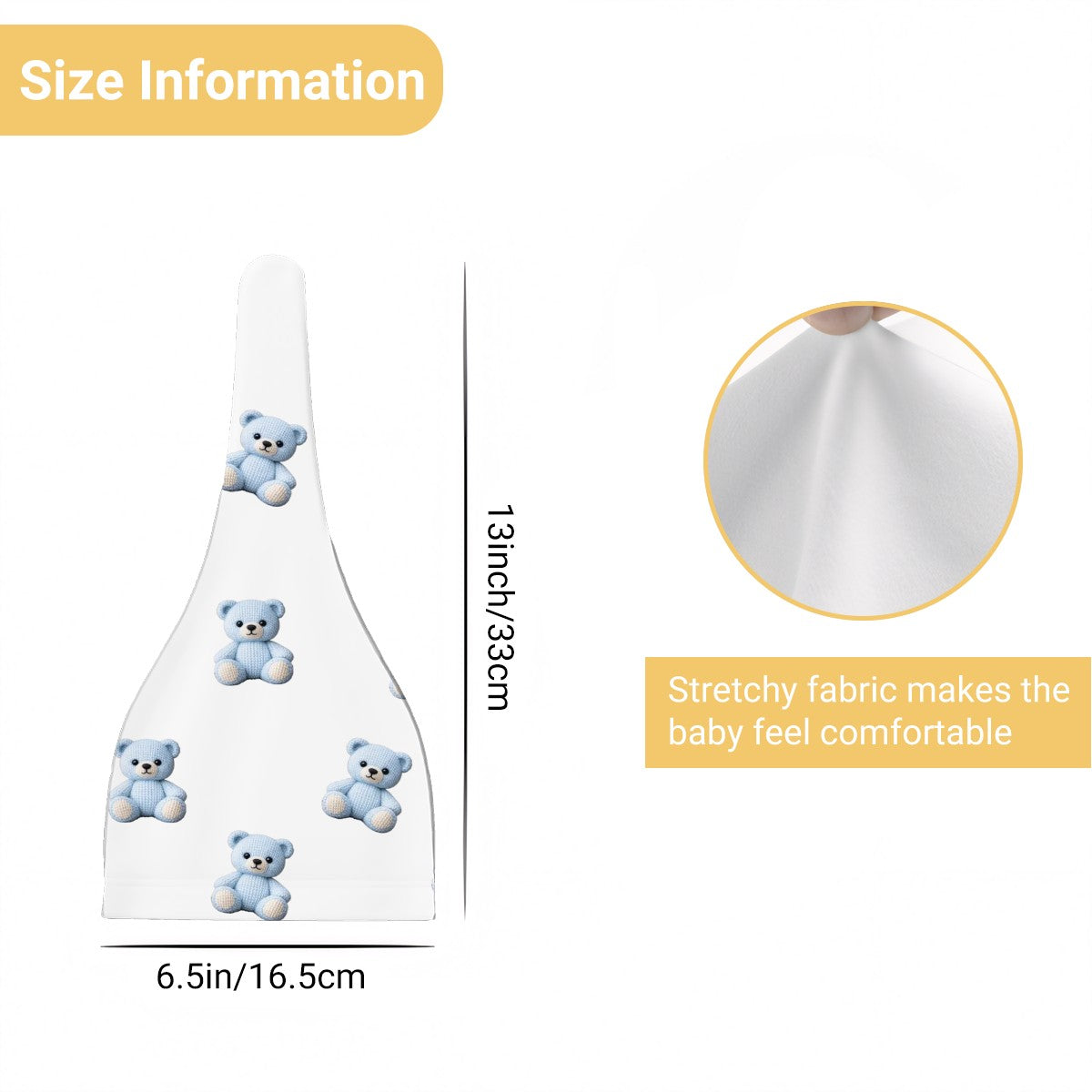 Kleiner blauer Bär Baby Mütze mit Knoten