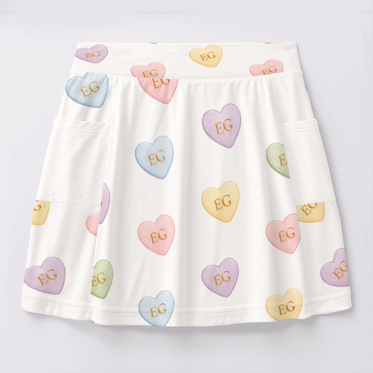 Candy Hearts Women's Tennis Skort