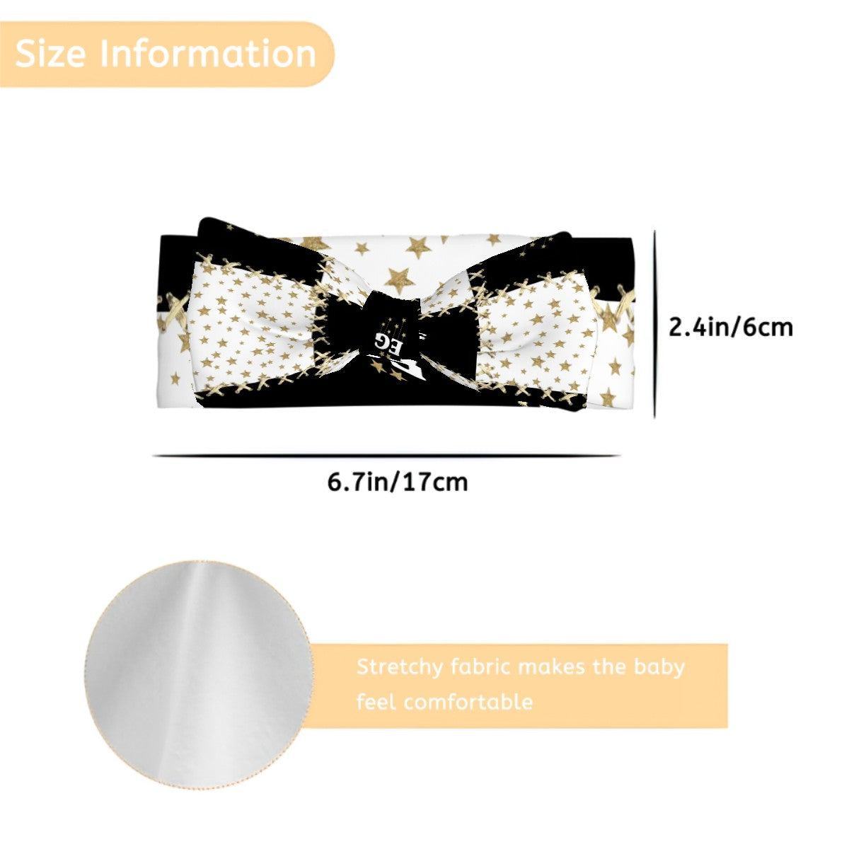 The quilted star Bowknot Baby Headband