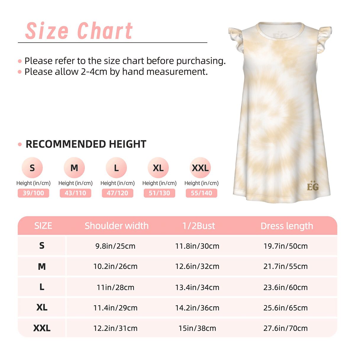 The summer sands girl's flutter dress