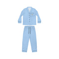Hellblaues Satin-Pyjama-Set – Luxuriöse Nachtwäsche für Damen