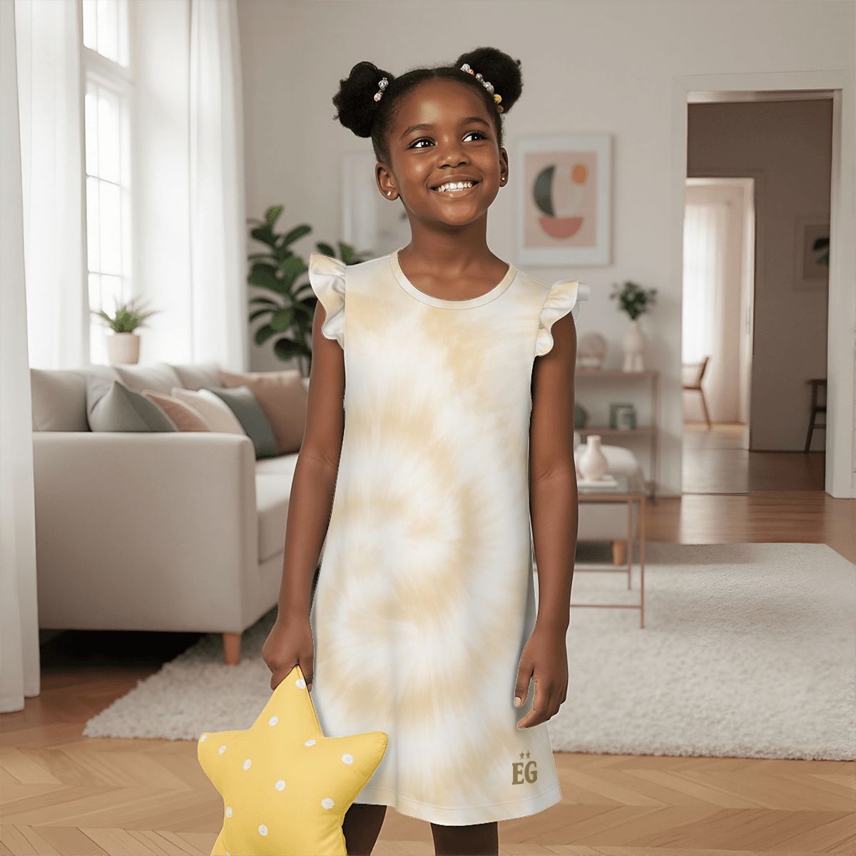 The summer sands girl's flutter dress