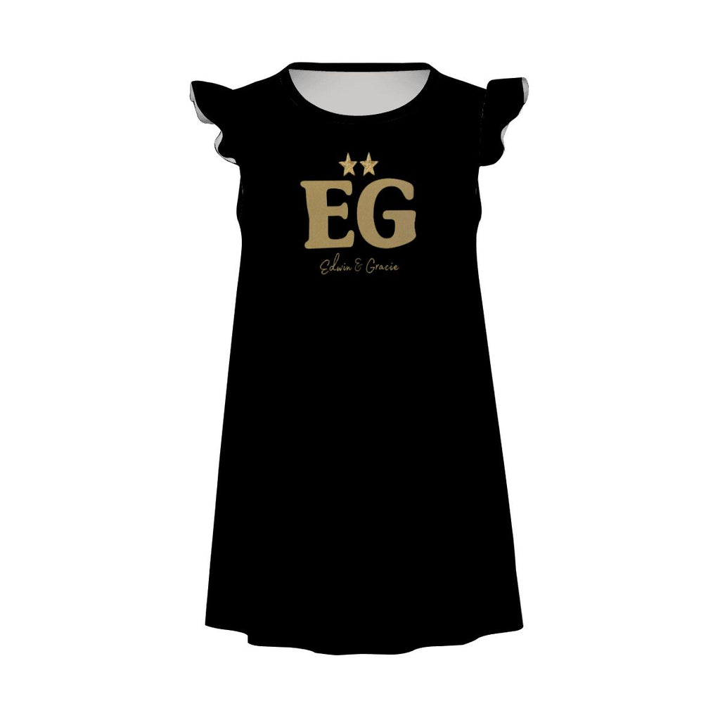 The black panther girl's flutter dress
