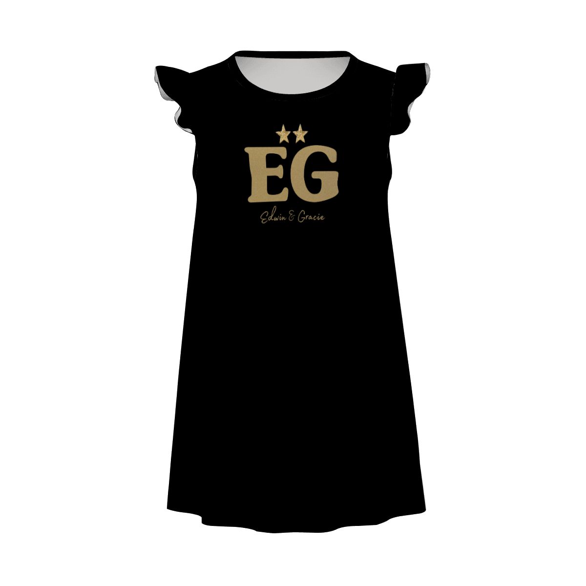 The black panther girl's flutter dress