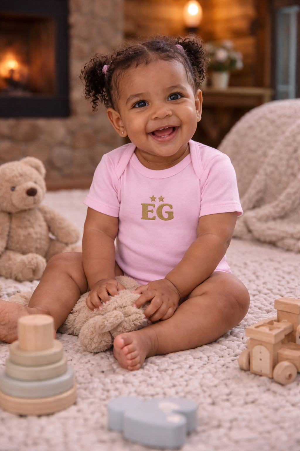 The pink panther Baby short sleeve one piece