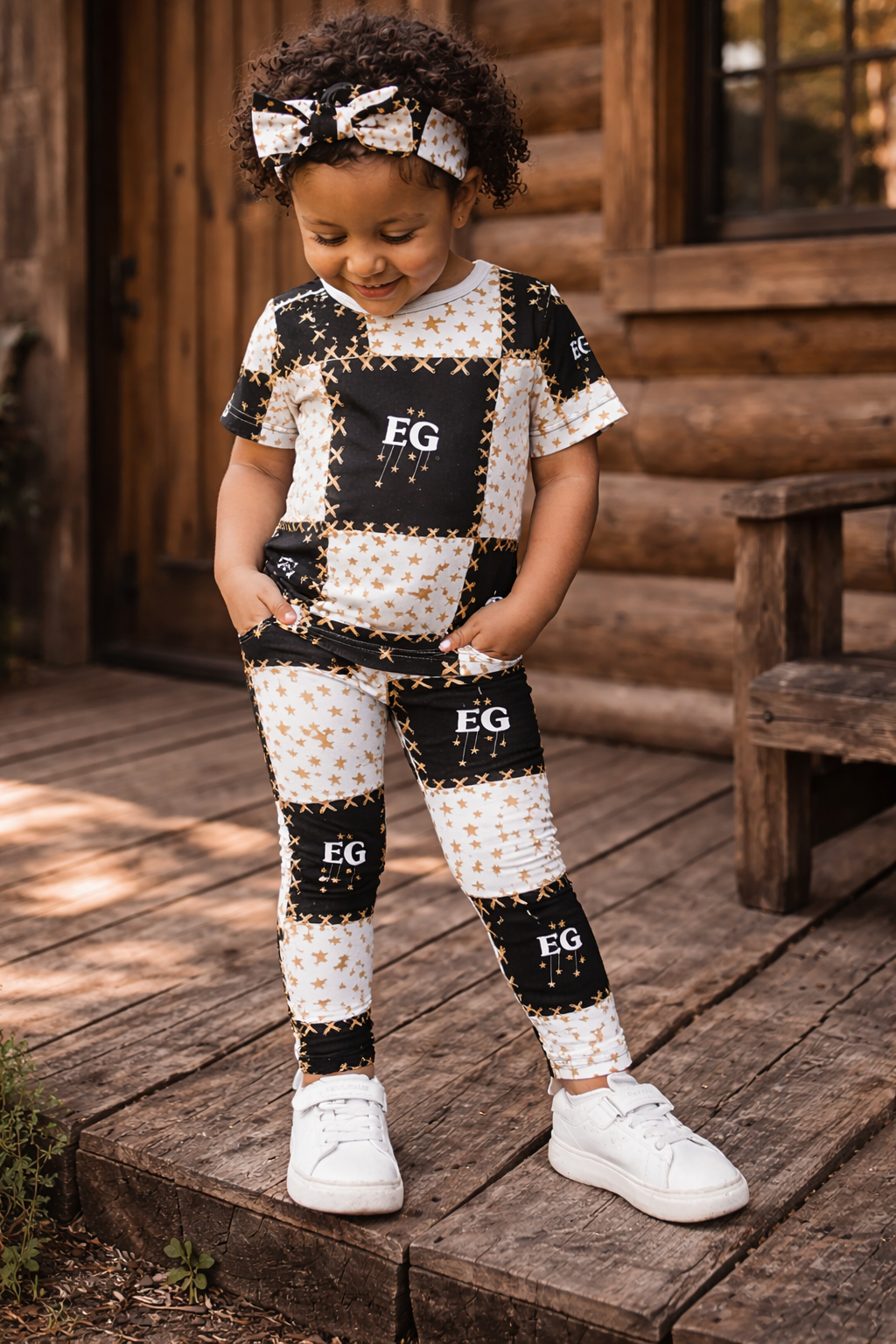 The quilted star kids leggings