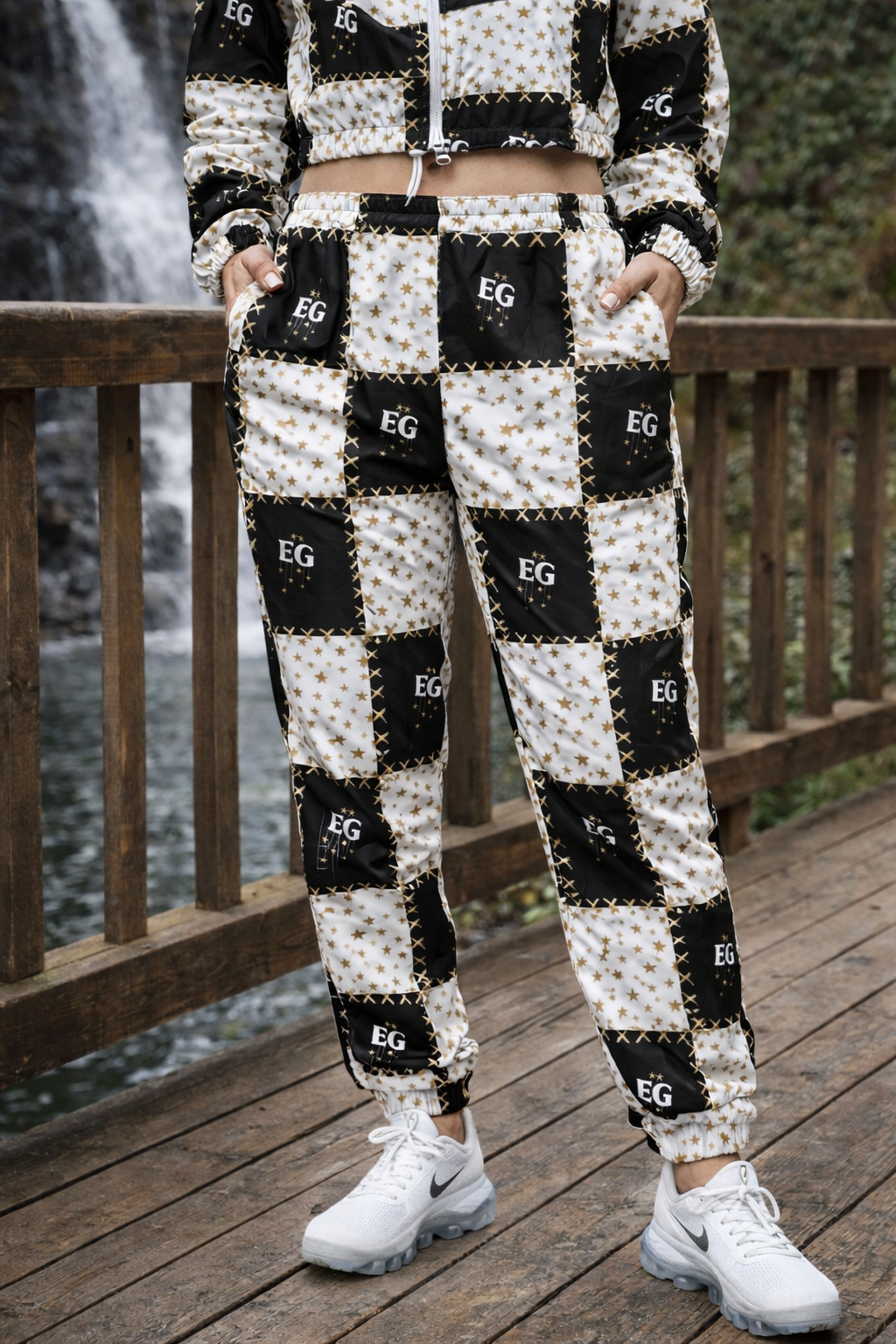 The quilted star Unisex track pants