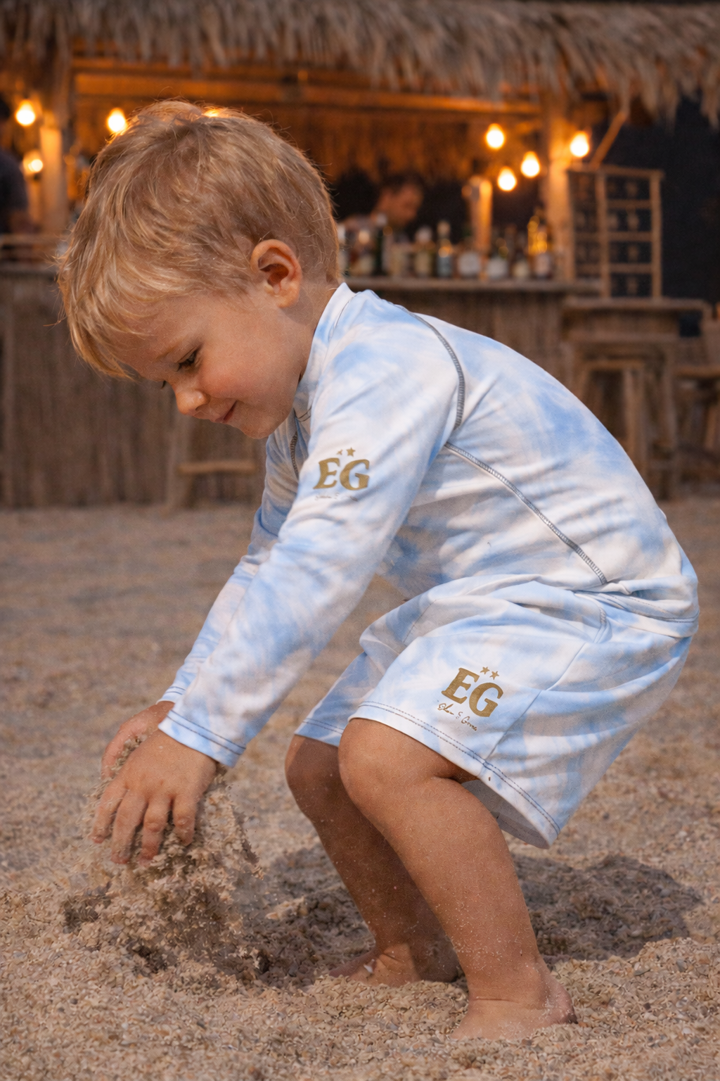 The costal blue kids Beach Shorts