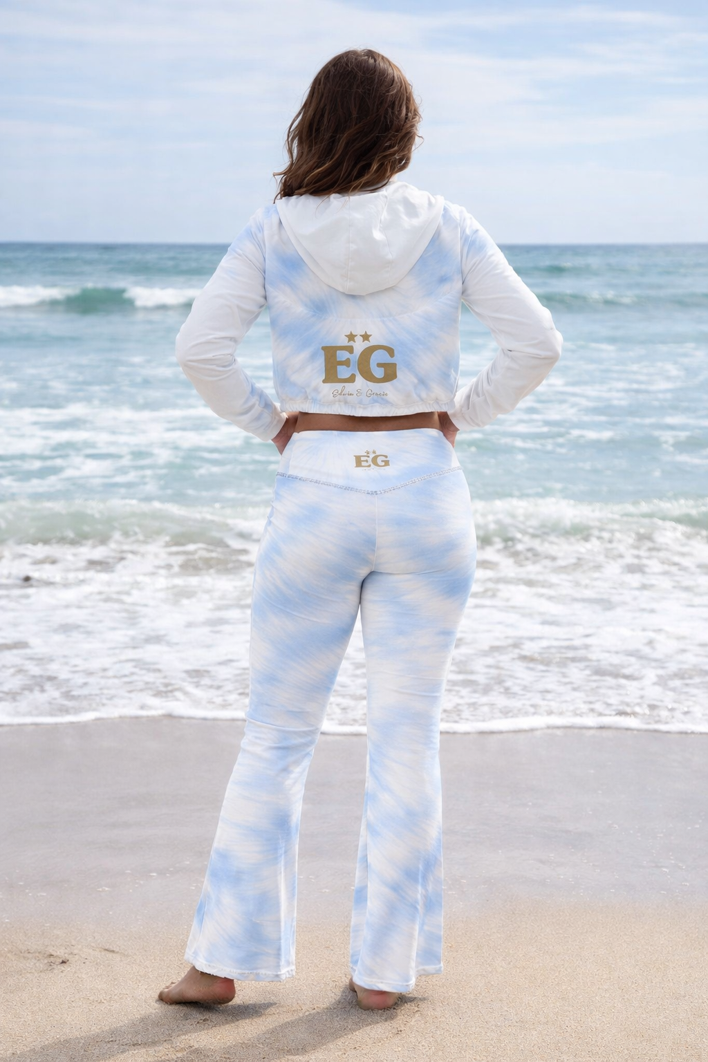The costal blue Flare leggings