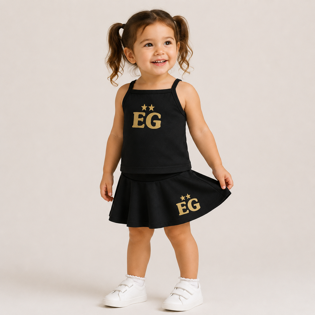 The black panther toddler tennis tank & skirt set