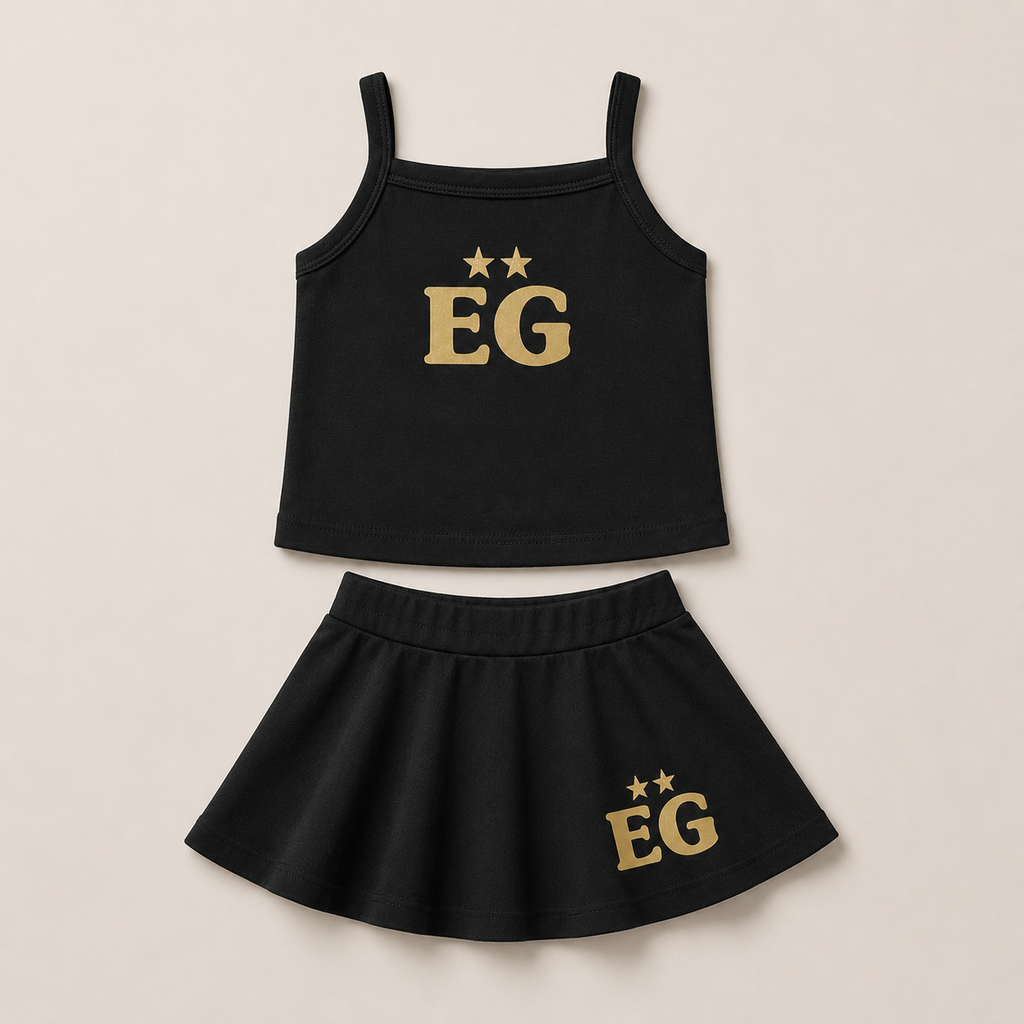 The black panther toddler tennis tank & skirt set