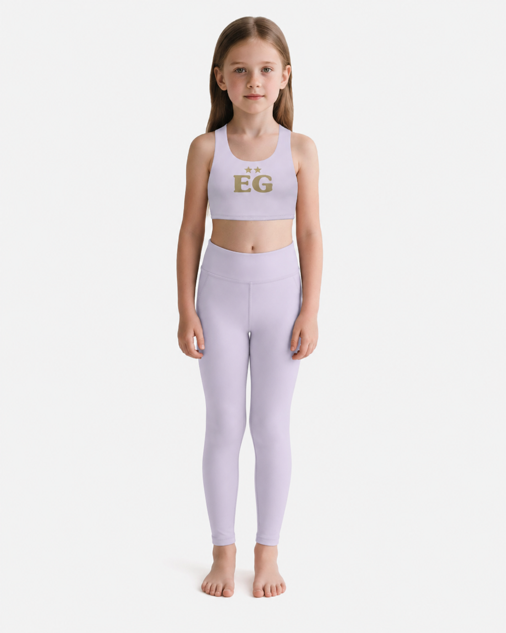 lullaby lavender little kid's yoga top
