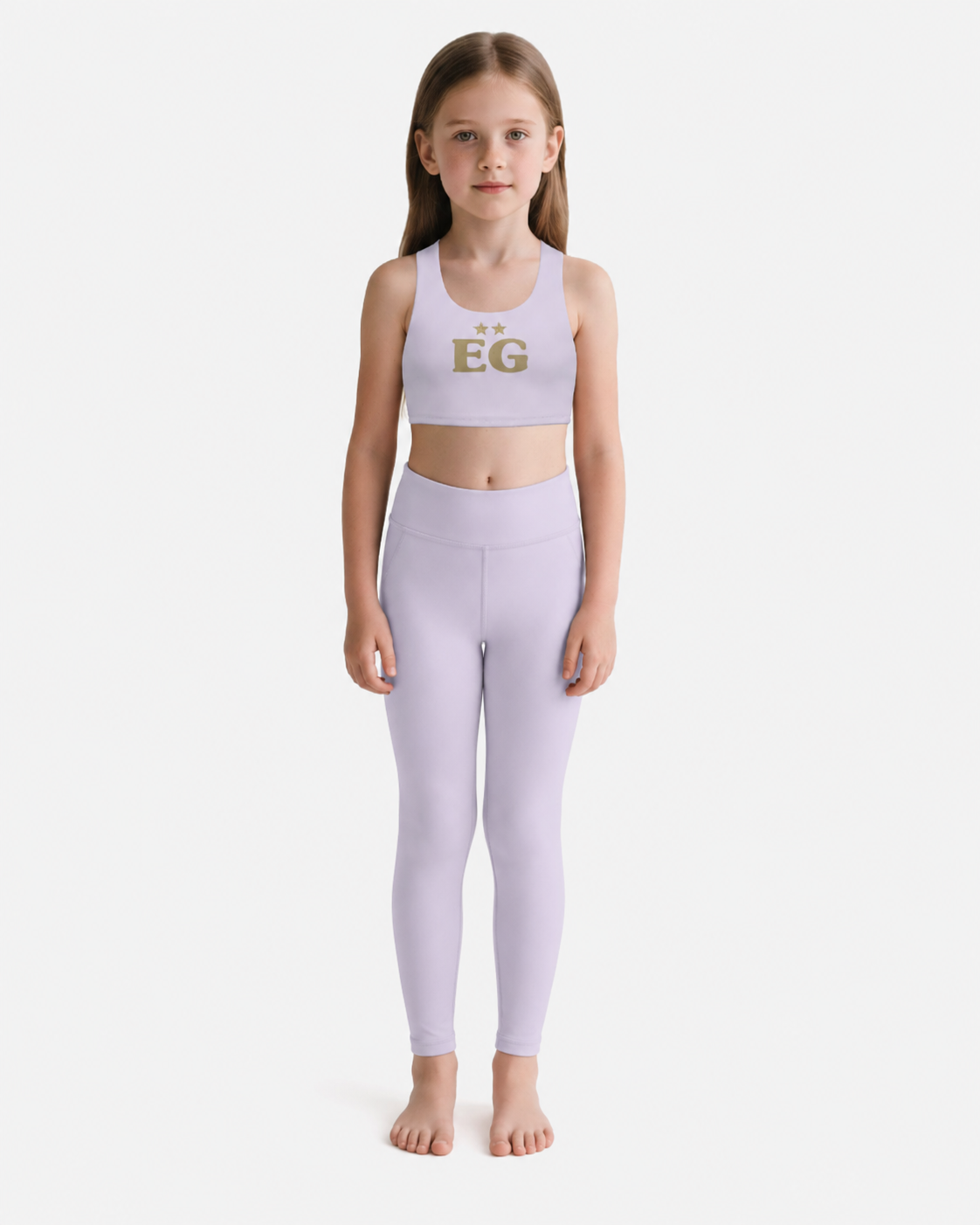 lullaby lavender little kid's yoga top