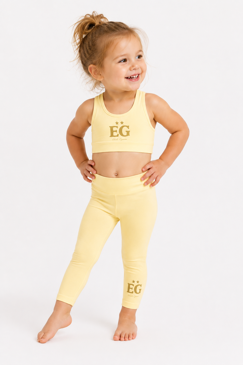 sunshine yellow little kid's leggings