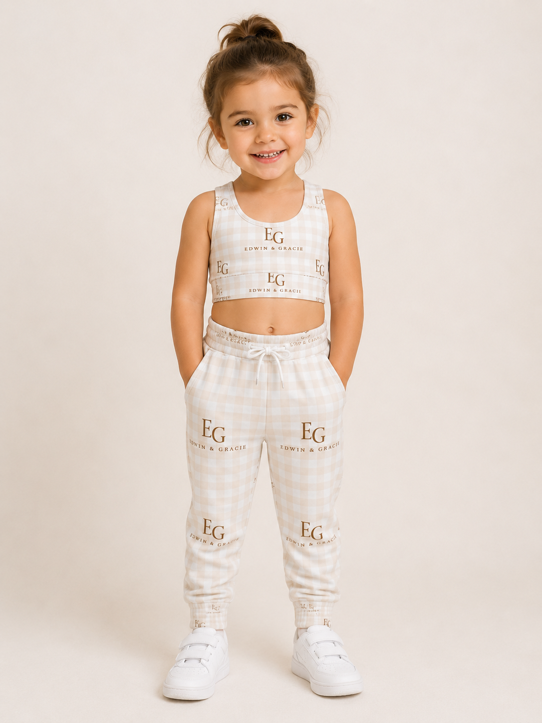 Baby brown bear kids unisex fleece sweatpants