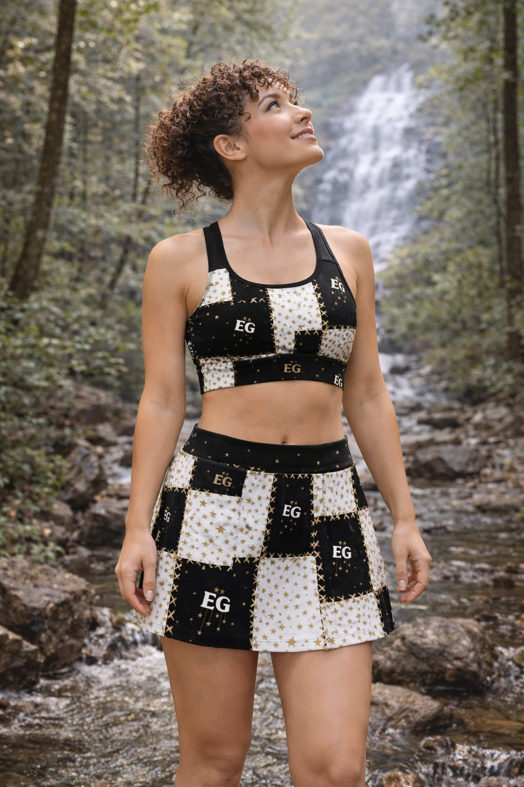 The quilted star Tennis Skort with Pockets