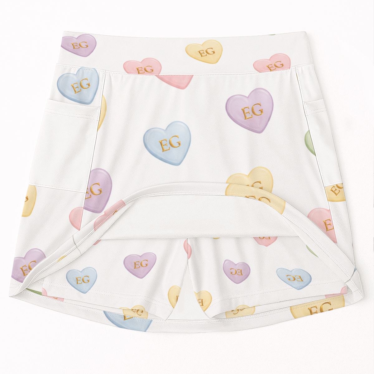 Candy Hearts Women's Tennis Skort