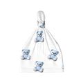 Kleiner blauer Bär Baby Mütze mit Knoten