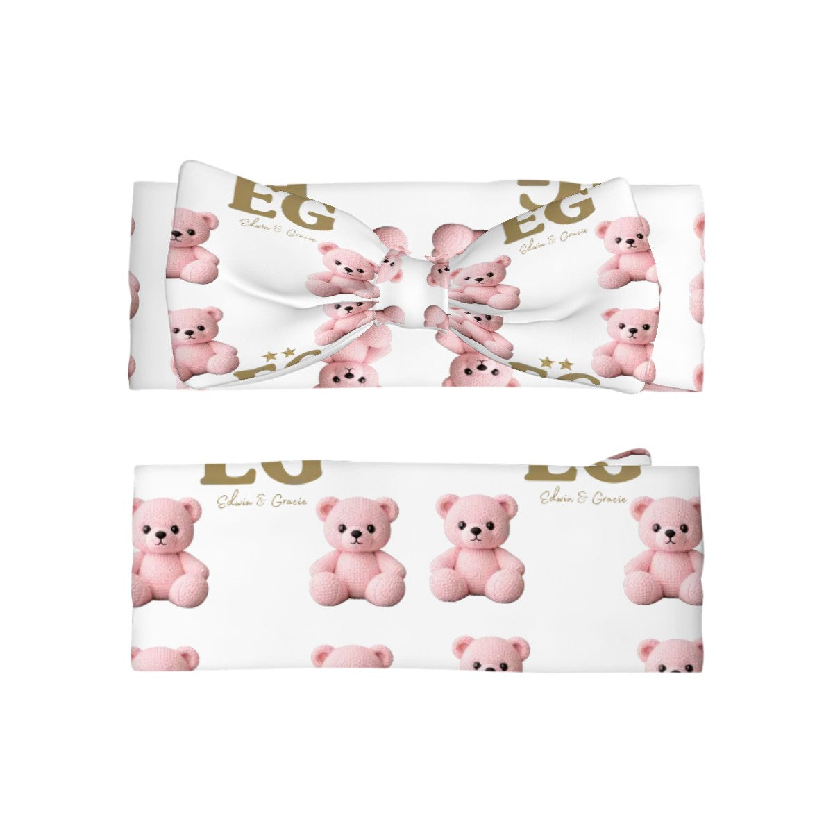 Little Pink bear Bowknot  Baby Headbands