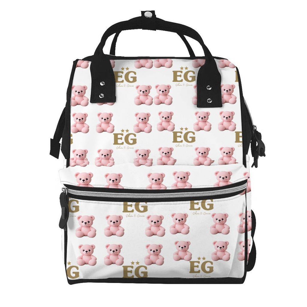 Kleiner rosa Bär Mama Rucksack Wickeltasche