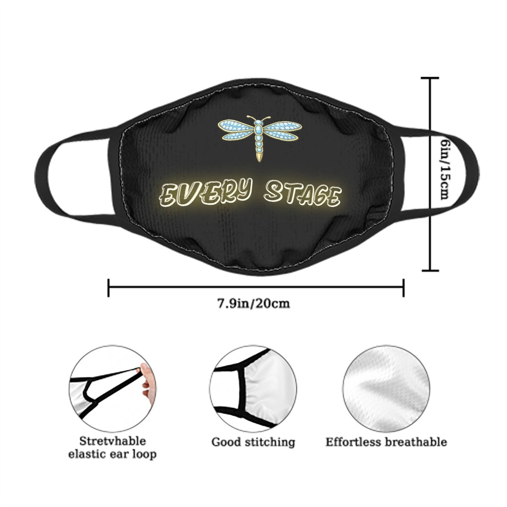 The blue dragonfly Breathable Face Mask