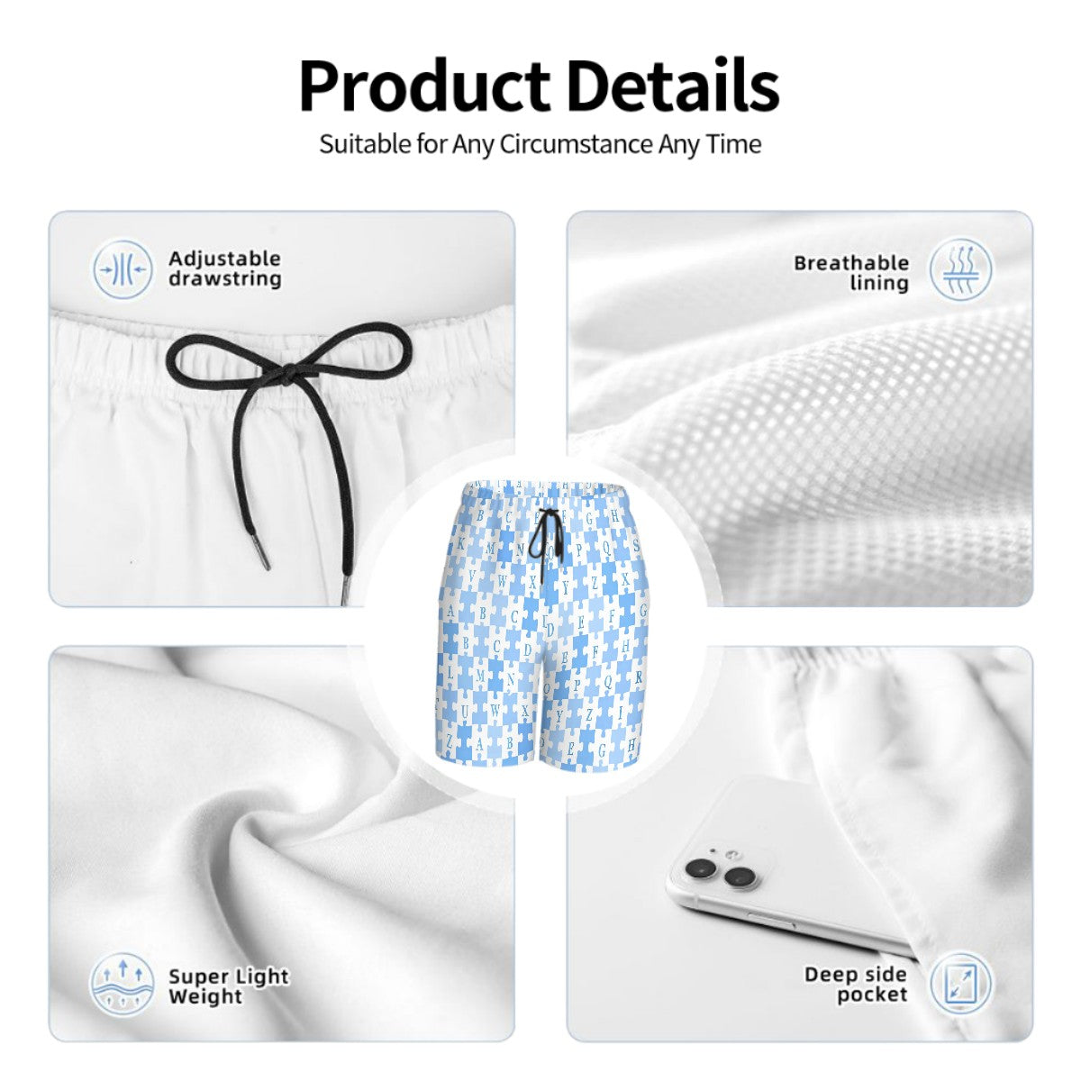 cute and puzzled boys Beach Shorts